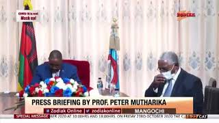 PRESIDENT WAKALE PROF A. PETER MUTHARIKA KUYANKHURA NDI ATOLANKHANI KUCHOKERA KU MANGOCHI 23OCT 2020