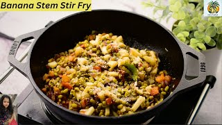 Cherupayar Vazhapindi Thoran | Vazhapindi Thoran | Green Gram Stir Fry