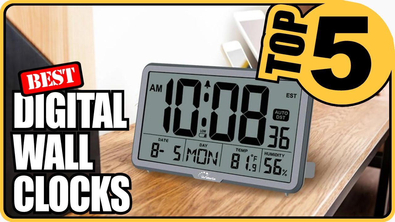 тнрbest Digital Wall Clocks Of 2022 Top 5 Review Youtube