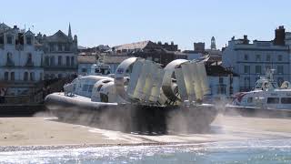 Hovercraft Starting Up, Inflating, Leaving Ryde - April 2021 - Isle Of Wight | kittikoko's junkyard