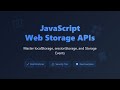 Web Storage API Explained: localStorage, sessionStorage, and More for Beginners