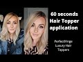 60 seconds hair topper application, hide thin hair loss FAST | Perfectfringe Topper