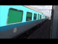 crazily honking solapur pune superfast intercity express overtaking solapur pune demu at malthan cr