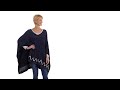 vie luxe poncho with decorative hem 7cwc322 from b. boutique