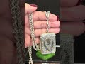 Antique Edwardian Sterling Silver And Agate Vesta Case - 1907  (With Later Chain)