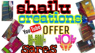 shailu creations sarees available order for me only 500 my contact no 9390230743