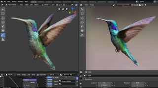 blender2.8 realistic bird from 1 image tutorial