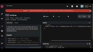 Codewars | List Filtering | Python 7 kyu