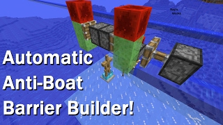 Automatic Anti-Boat Barrier Builder! | Minecraft