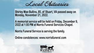 Obits for December 5, 2022