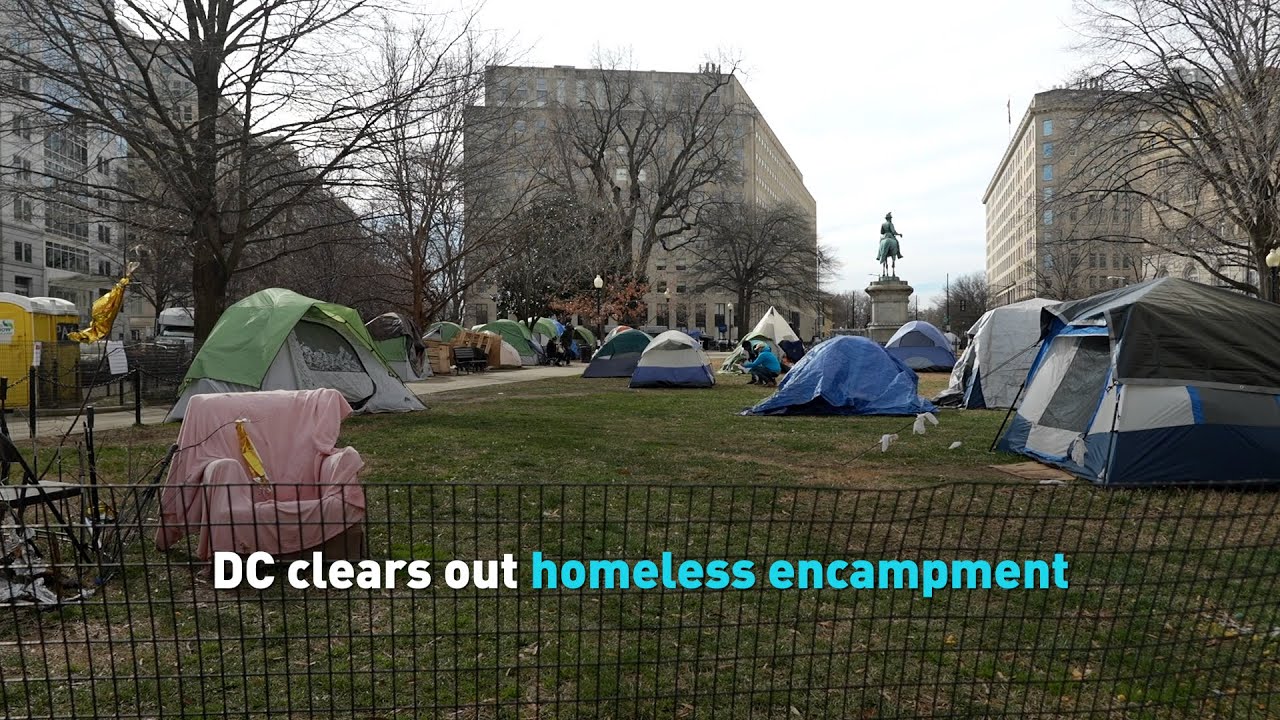 Washington D C Clears Out Homeless Encampment Youtube