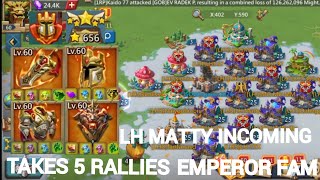 Mega Rally Trap TAKE RALLY COUNTER EMPEROR LH MATTY..TAKES 5 RALLIES LH FAM..Lords Mobile