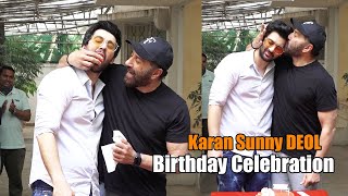 Even At 65 Sunny Deol Singhs Birthday Song \u0026 Feeds Cake to His 31yr Old Son \u0026 Cheers On Like Child