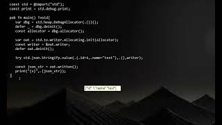 Json Serialization in Zig 0.15