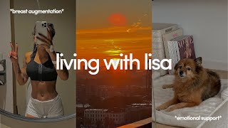 breast augmentation surgery, first days of recovery.. i cried a lot lol | living with lisa 🤍