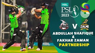 Great Partnership By Abdullah Shafique & Fakhar Zaman | Lahore vs Peshawar | HBL PSL 8 | MI2T
