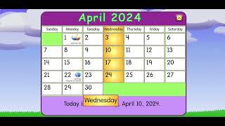 Starfall Calendar April 10, 2024