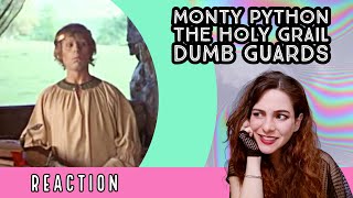 American Reacts - Monty Python And THE HOLY GRAIL - Dumb Guards Scene