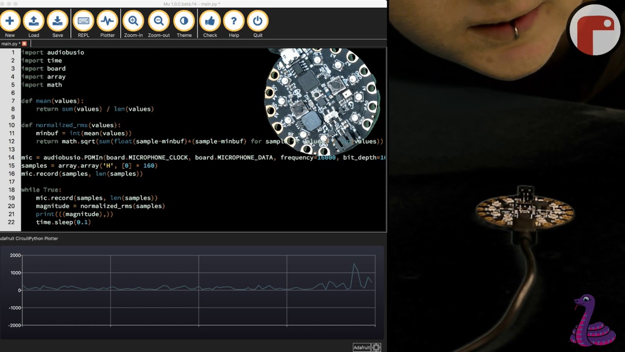 Sensor Graphing With Plotter Circuitpython Mu Sound Adafruit
