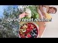 spring reset routine, day in my life, morning routine, grwm, cooking, healthy habits, vlog!