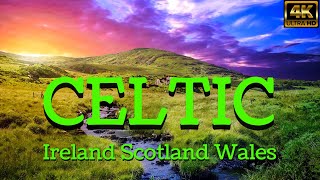 Beautiful Irish, Scottish & Welsh Celtic Music & Scenery - For Relaxation-Sleep Help-Meditation...