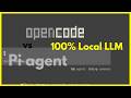opencode vs pi agent. simple benchmark with Local LLM.