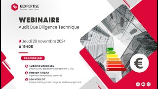 GEXPERTISE WEBINAIRE : Audit Due Diligence Technique