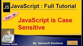 JavaScript is Case Sensitive | JavaScript Full Tutorial in Hindi