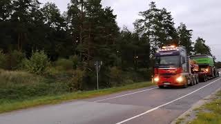 Moving of Sennebogen 860 on Scheuerle modular trailer