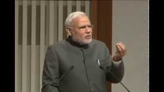 PM Modi delivering the keynote address at Business Luncheon, in Tokyo