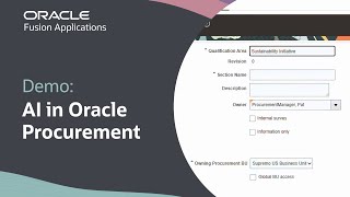 Use AI to Simplify Supplier Management in Oracle Procurement: Demo