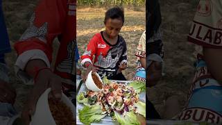 Super Crunchy Seafood Salad eating by #villagee |#viralvideo #shorts #satisfying #fyp