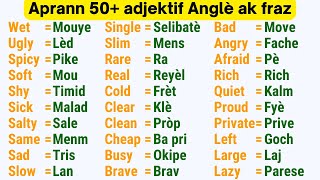 Ann aprann Pale Anglè ak Ann Pale Anglè kou Anglè ak Vokabilè Anglè - kou Anglais - Vokabilè Anglais