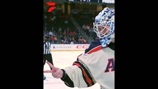 Grant Fuhr mic'd up for #AHLAllStar moment between Matt Murray and Sebastian Cossa #Shorts #AHL