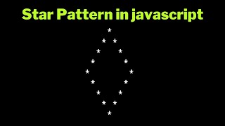 Hollow Diamond Pattern in javascript | for loop in js | Papa Developer