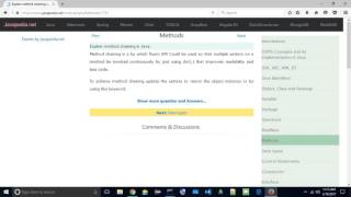 Explain method chaining in Java. | javapedia.net