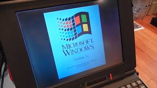 Commodore Pentium laptop running Windows 3.1