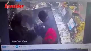 Explosion and bomber gang robbery caught on video