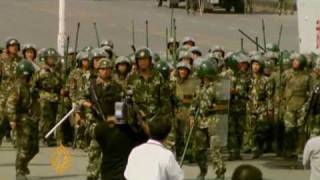 Chinese troops out in force in Xinjiang
