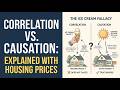 Correlation vs. Causation explained with housing prices