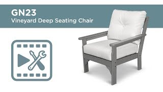 POLYWOOD® GN23 - Vineyard Deep Seating Chair Assembly Video