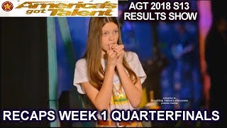 RECAPS 2 Behind the Scenes  & Dunkin Save Acts QUARTERFINALS 1 America's Got Talent 2018 AGT
