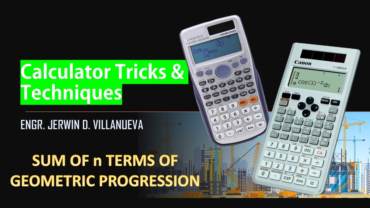 CALCULATOR TECHNIQUE (SUM OF N TERMS IN GEOMETRIC PROGRESSION) - YouTube