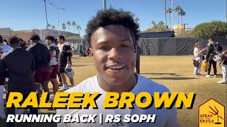 ASU RB Raleek Brown on his injury recovery