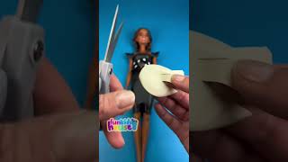 Wednesday Addams DIY Barbie Clothes Tutorial #barbiediy #barbieclothes #barbie #wednesdayaddams