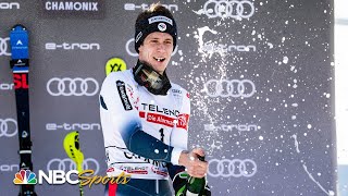 Clement Noel pops bottles, closes in on Slalom Crystal Globe | NBC Sports