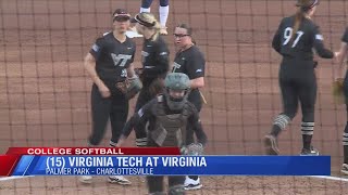 15th ranked Virginia Tech wins at Virginia in college softball