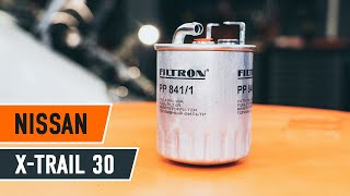 How to change fuel filter NISSAN X-TRAIL T30 TUTORIAL | AUTODOC