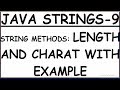 LENGTH AND CHARAT METHODS IN JAVA STRING WITH EXAMPLE