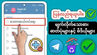 ဖျက်လိုက်သော Telegram မက်ဆေ့ချ်များ၊ ချတ်များ၊ ရုပ်ပုံများနှင့် ဗီဒီယိုများ ပြန်လည်ရယူနည်း |  ၂၀၂၅